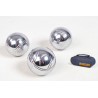 3 BOULES DE PETANQUE CHROMEES + FIL + CO