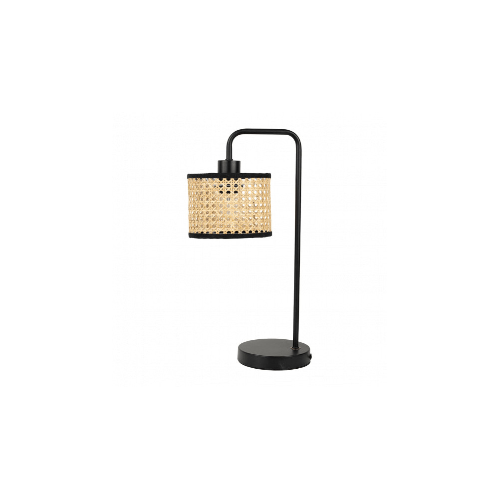 LAMPE BALAMEA NOIR 24X16XH47CM-E27 ROTIN