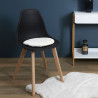 GALETTE CHAISE IMIT FOURRURE FIN ECRU 34