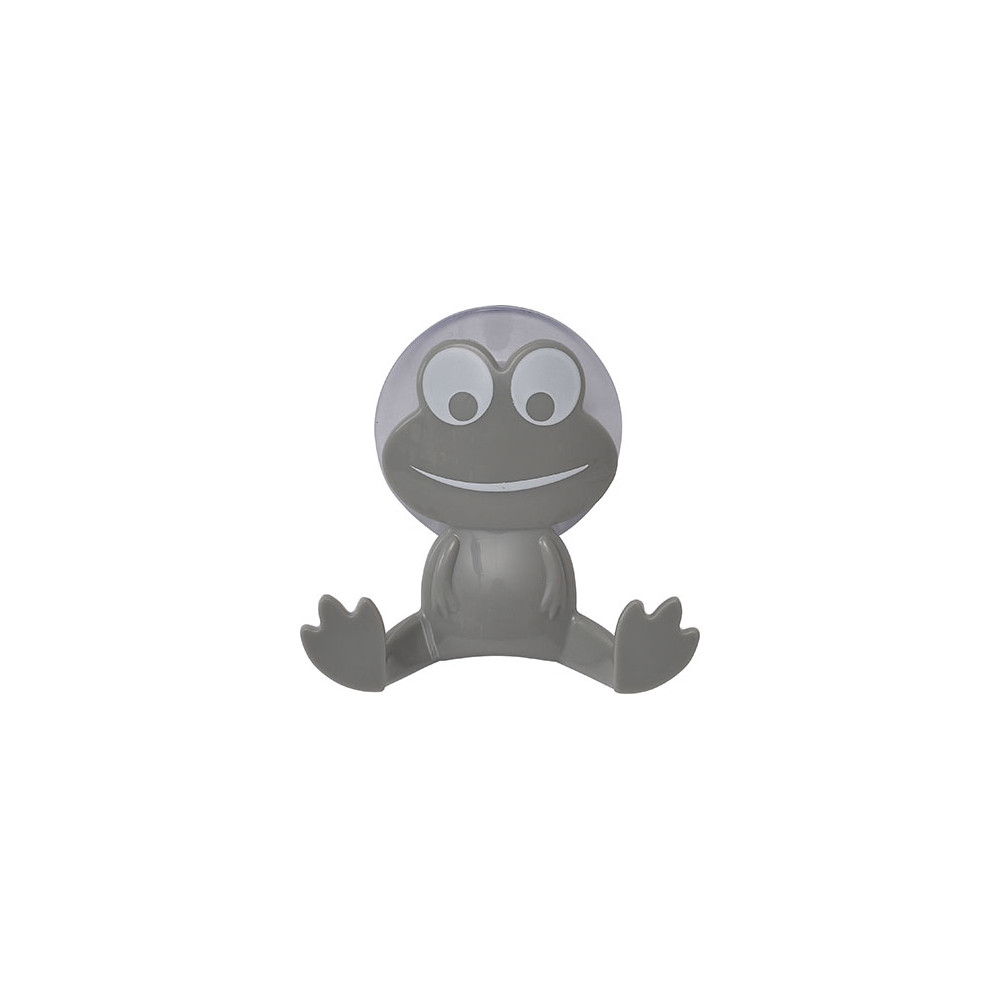 PATERE GRENOUILLE GRIS PP SUR VENTOUSE -