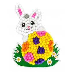 Kit lapin en pompons 13.7x18 cm