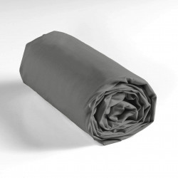 DRAP HOUSSE LINA ANTHRACITE 90x190CM UNI