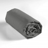 DRAP HOUSSE LINA ANTHRACITE 90x190CM UNI