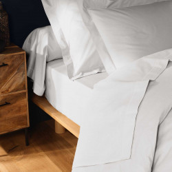 DRAP HOUSSE LINA BLANC 90x190CM UNI 57 F