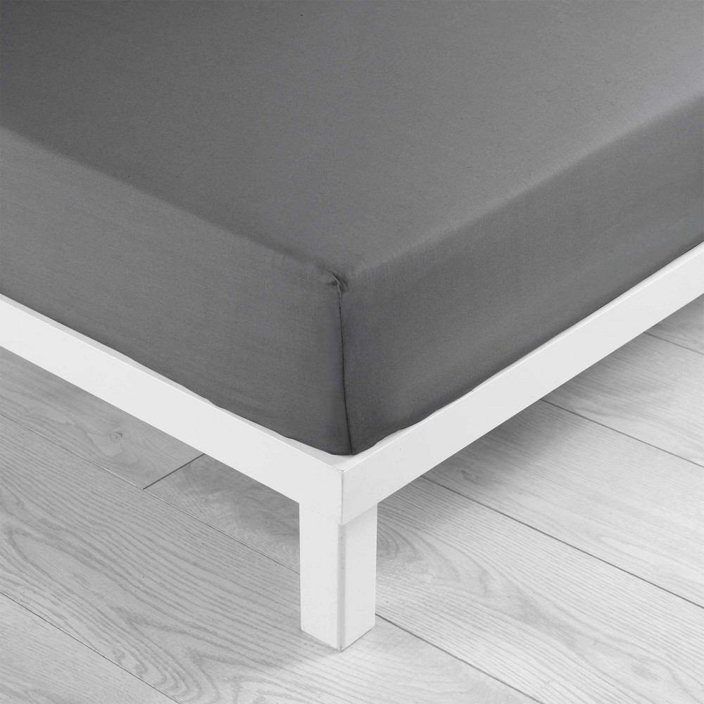 DRAP HOUSSE LINA ANTHRACITE 140x190CM UN