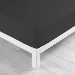 DRAP HOUSSE LINA NOIR 140x190CM UNI 57 F