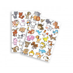 Gommettes Animaux rigolos 1 - 50 pièces