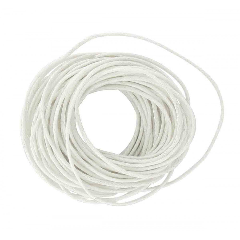 Coton ciré 5 m x 1 mm blanc