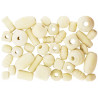 PERLES BOIS ASS. NATUREL 0,5 À 2 CM X110