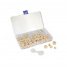 Lot de 85 perles diamants en bois naturel