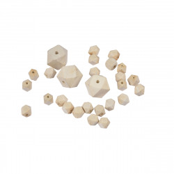 PERLES BOIS DIAMANTS 2 TAILLES