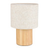 LAMPE LÉA BEIGE PIED PIN ABAT JOUR LIN