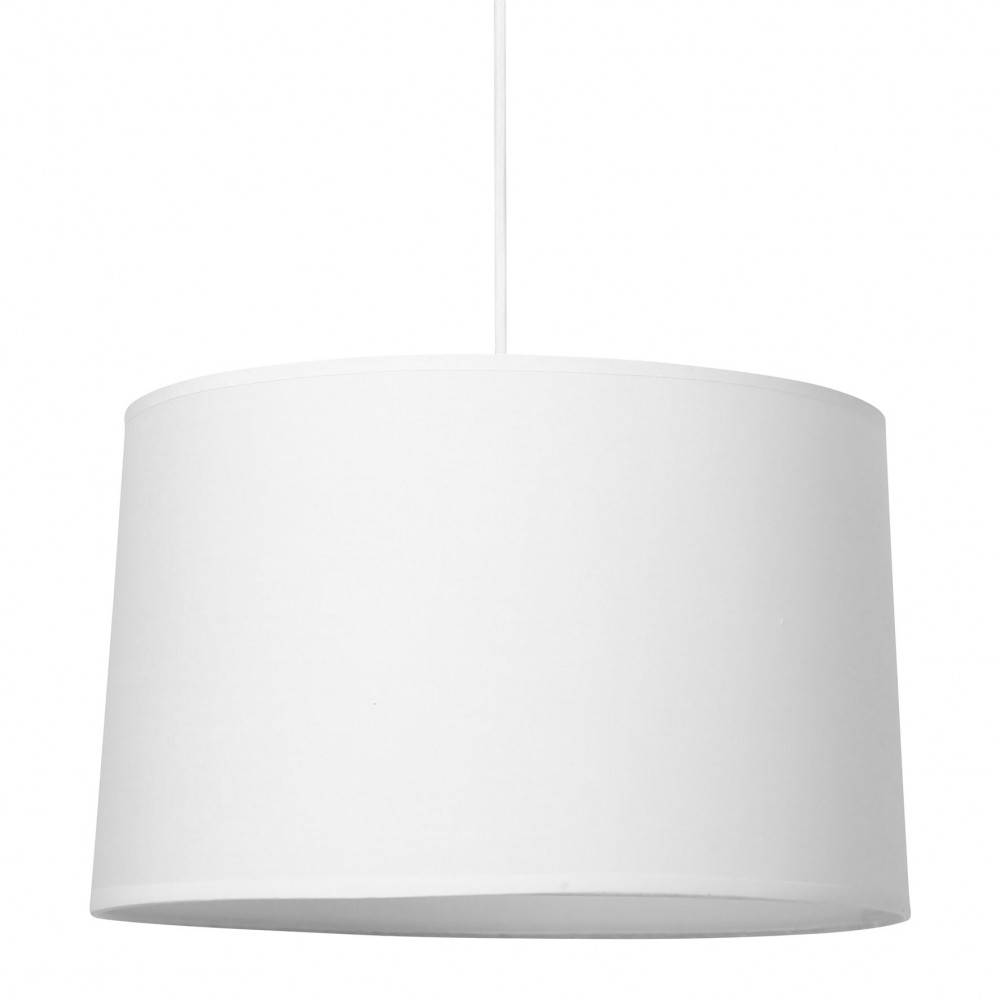 Suspension cylindrique blanc D35cm