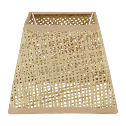 ABAT-JOUR CARRE NATUREL 15CM
