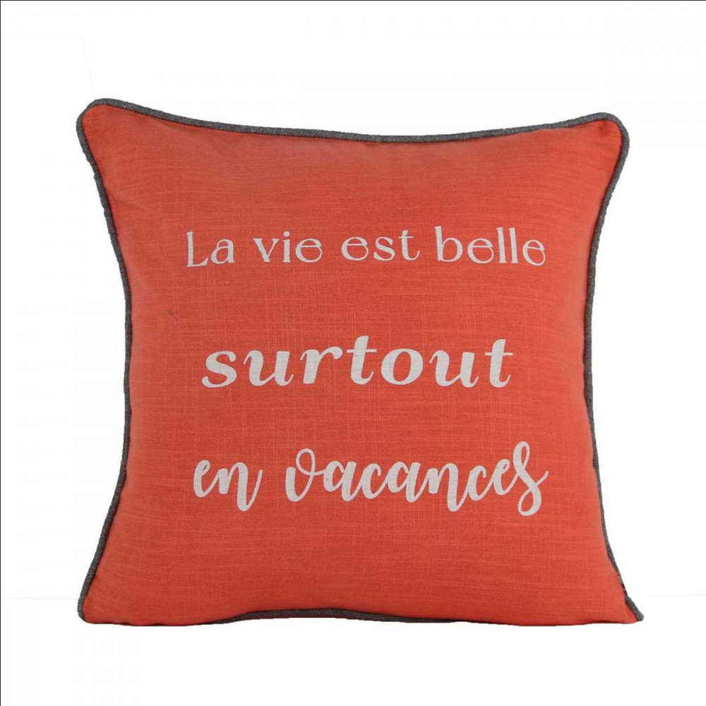 COUSSINS VACANCES 2024 45X45 CORAIL COUSSINS VACANCES 2024 45X45 CORAIL
