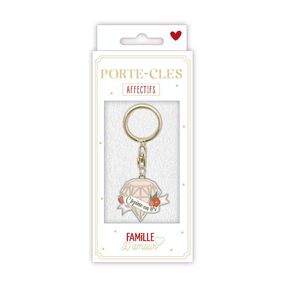 PORTE CLE "COPINE EN OR"