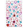 STICKERS STRASS CŒURS COULEURS PASTELS 0