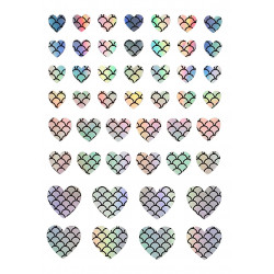 STICKERS HOLOGRAPHIQUES CŒUR IMPRESSION
