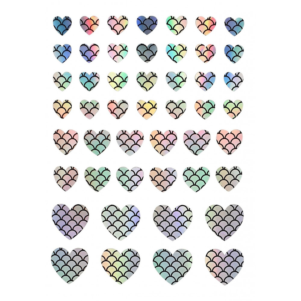 STICKERS HOLOGRAPHIQUES CŒUR IMPRESSION