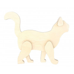 CHAT EN BOIS 10 X 12 X 2 CM