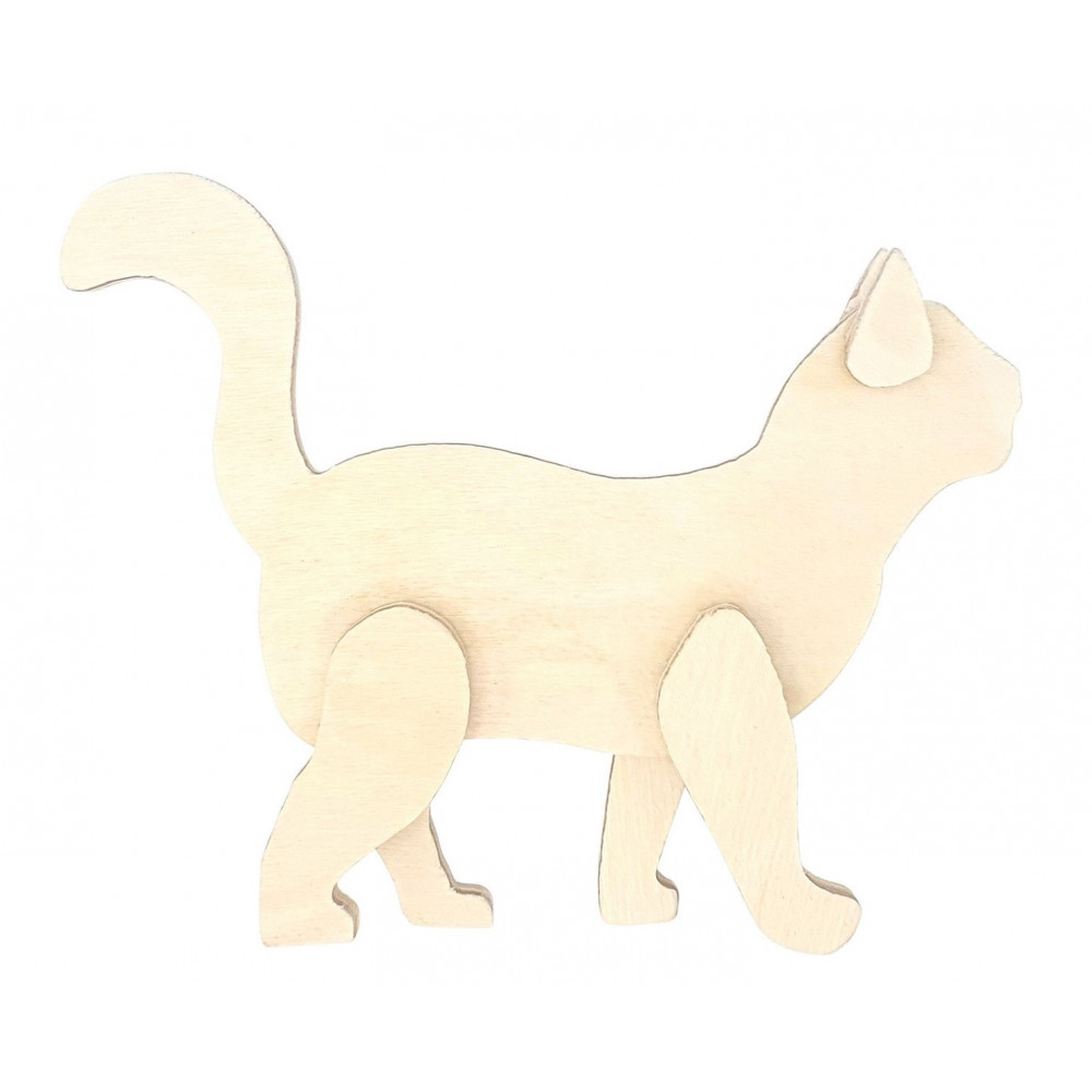 CHAT EN BOIS 10 X 12 X 2 CM