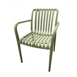 Fauteuil de jardin Harry vert pvc avec accoudoir