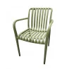 Fotel ogrodowy Harry z PVC w kolorze zielonym z podłokietnikami
