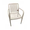 Sillón de jardín Harry de PVC color crudo con reposabrazos