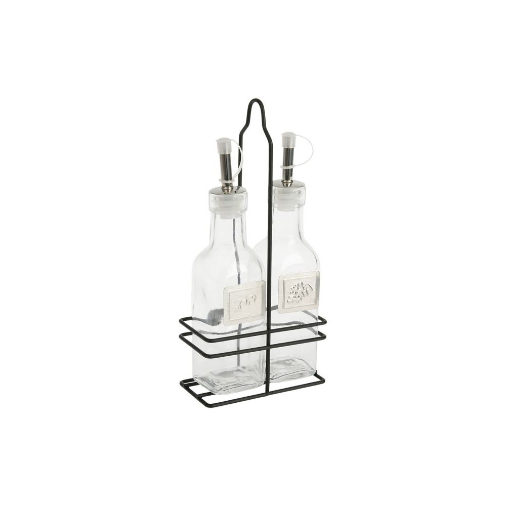 HUILIER + VINAIGRIER VERRE AVEC SUPPORT
