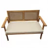 Salon de jardin lounge cannage et bois Salon de jardin lounge cannage et bois