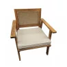 Muebles de salón para jardín en mimbre y madera