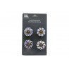 S/4 MINI BOUTONS DE MEUBLE BLEU/BLANC