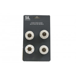 S/4 MINI BOUTONS BLANC