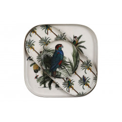 S/3 PLATEAUX VIDE-POCHE PALMIER