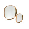 Miroir carré arrondit doré GM