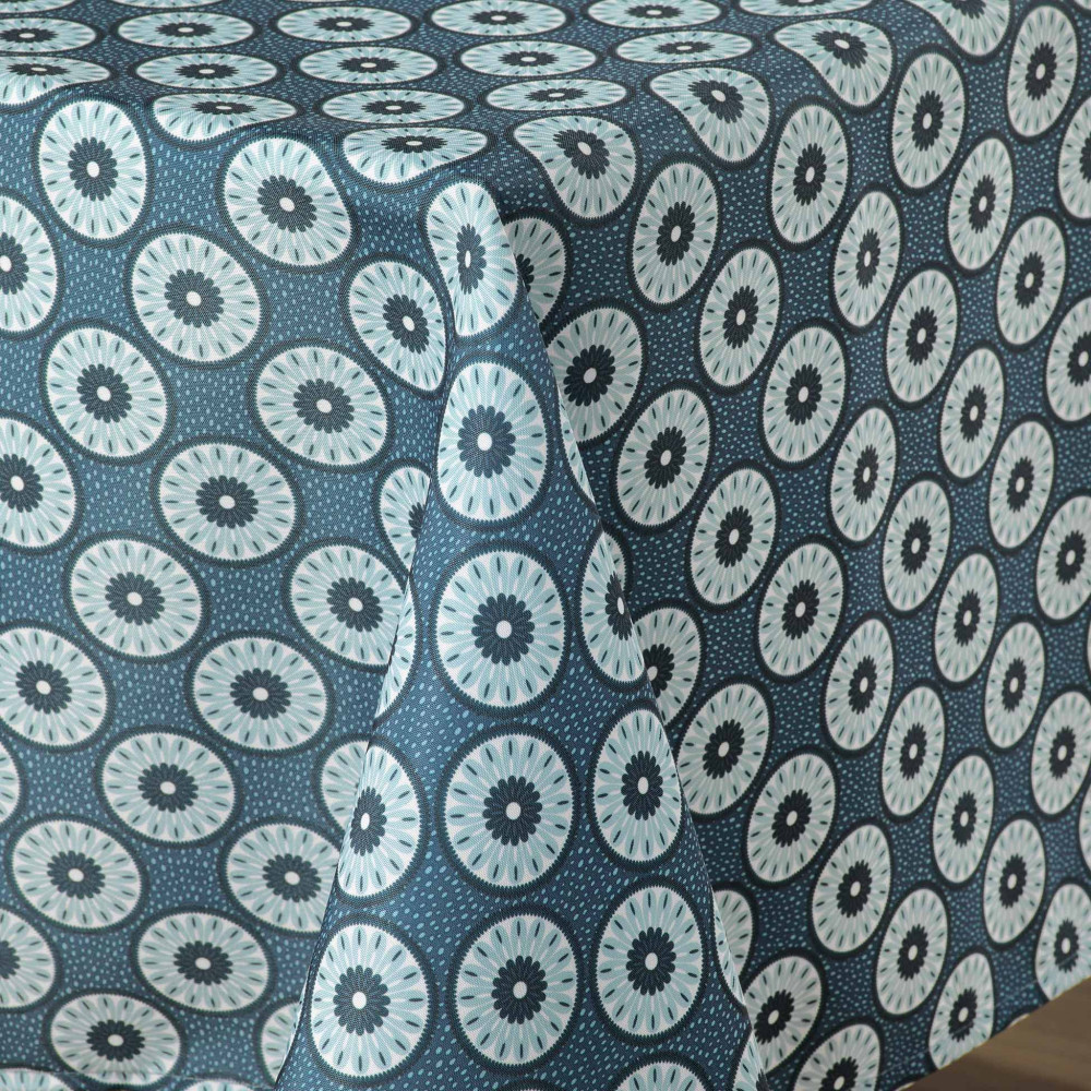 NAPPE RECT KOUALI BLEU 145x240CM POLYEST