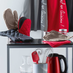 Gant de cuisine noir polycoton 30x18cm