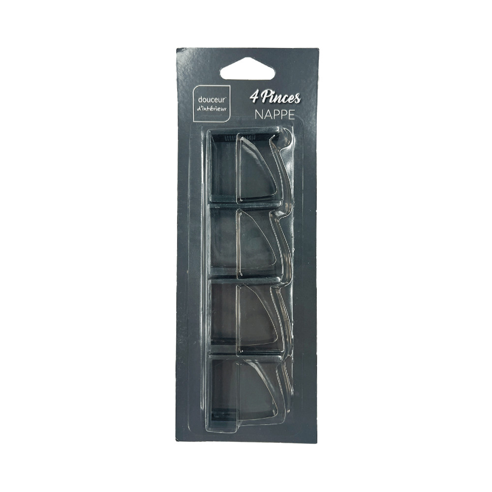 PINCES NAPPES ANTHRACITE x4 PIECES 4.6 x PINCES NAPPES ANTHRACITE x4 PIECES 4.6 x