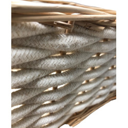 PANIER OSIER/CORDE BLC TRESSE MM
