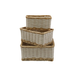 PANIER OSIER/CORDE BLC TRESSE MM