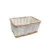 PANIER OSIER/CORDE BLC TRESSE PM