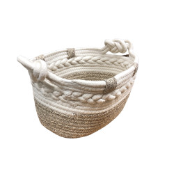 PANIER RANGEMENT NATUREL GM 34X27XH20CM