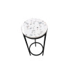 GUERIDON MARBRE MM TERRAZZO D25H61CM