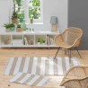 TAPIS SAGANE 50x80CM JUTE+POLYESTER RECTANGLE A FRANGES