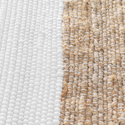 TAPIS SAGANE 50x80CM JUTE+POLYESTER RECTANGLE A FRANGES