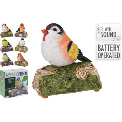 Oiseau avec son sur branche d'arbre polystone