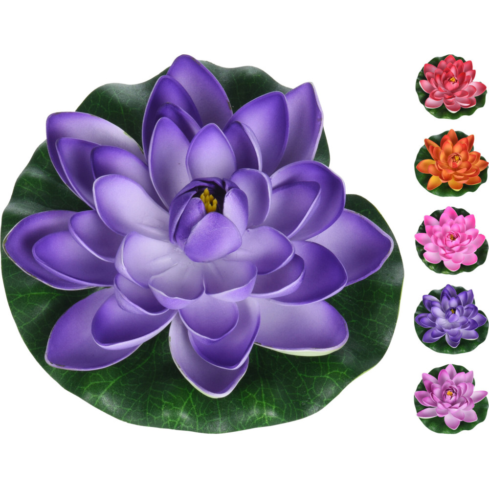 FLEUR NÉNUPHAR FLOTTANTE 18CM 5ASS