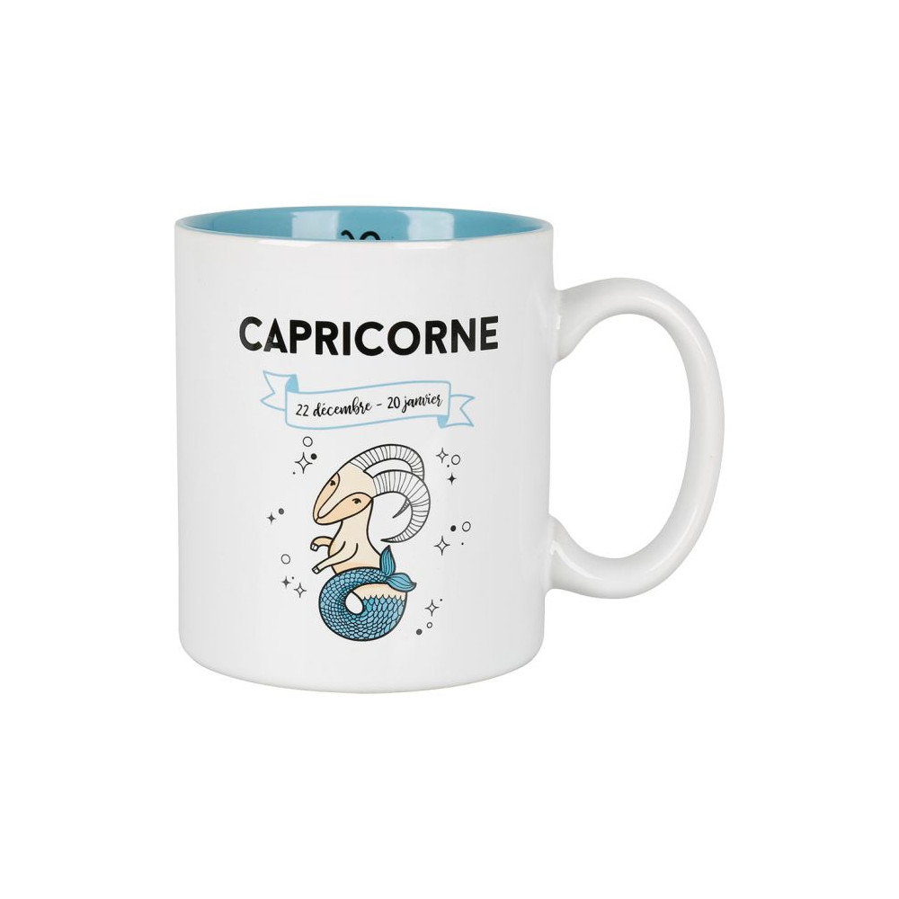 Mug 31 cl Grès HOROSCOPE Capricorne Ø 8. Mug 31 cl Grès HOROSCOPE Capricorne Ø 8.