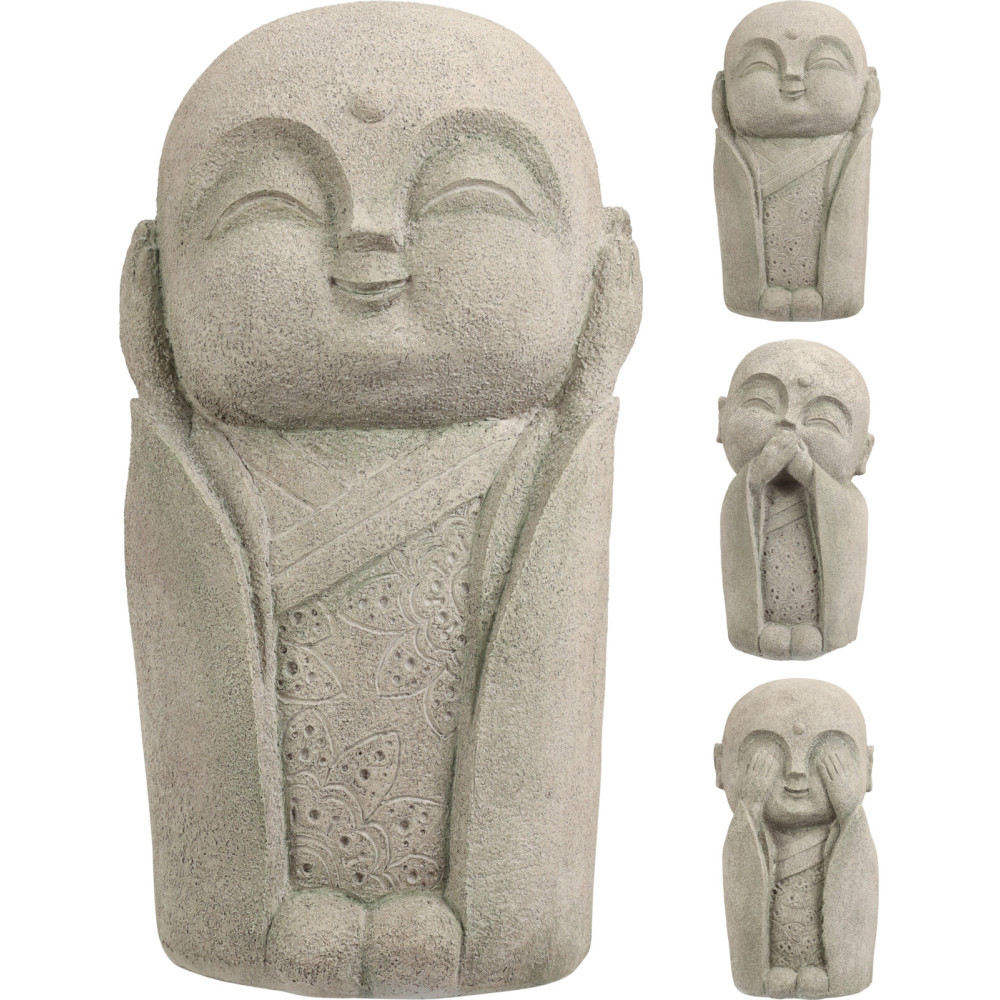 Bouddha sagesse resine effet pierre
