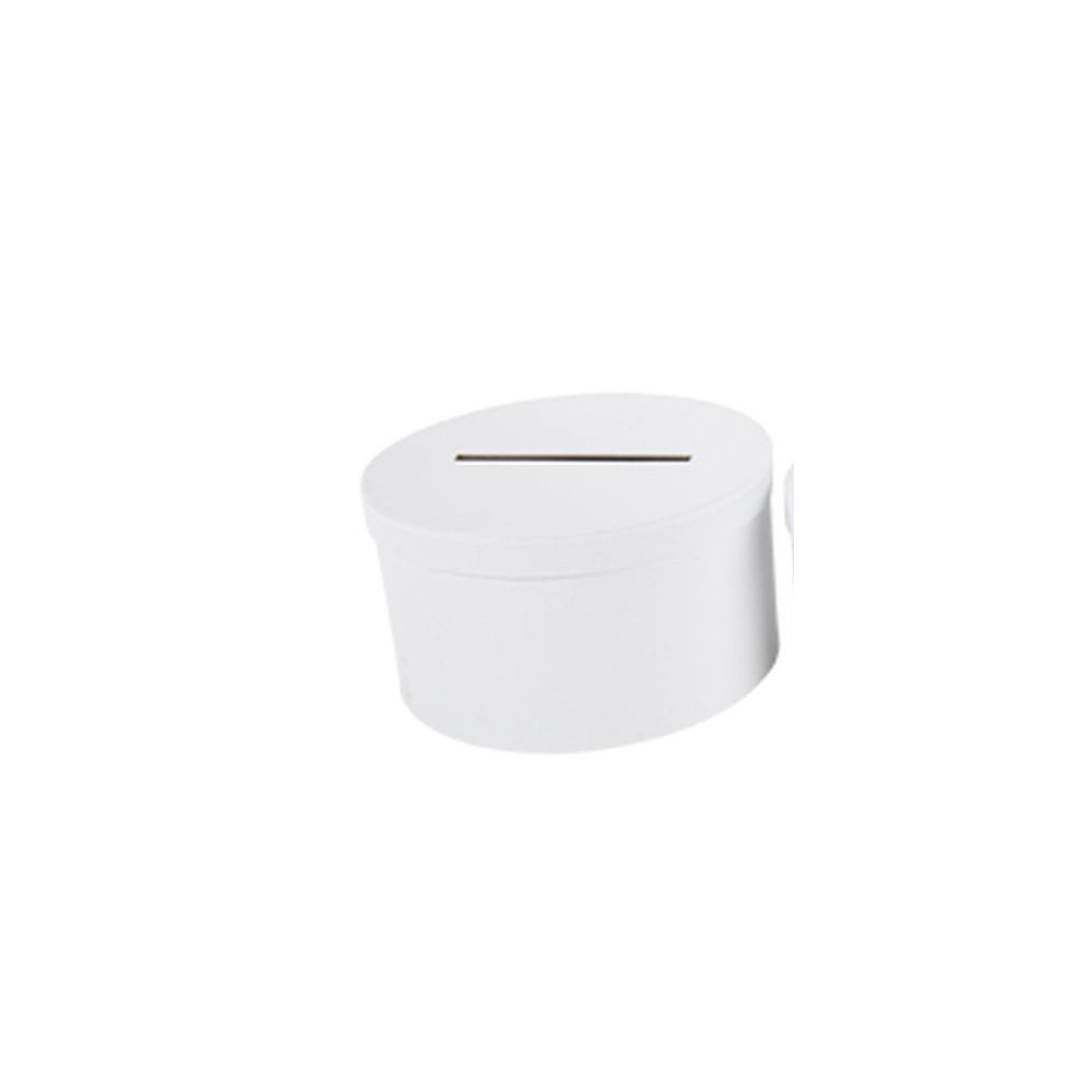 Urne ronde blanche PM D21.5xH12cm